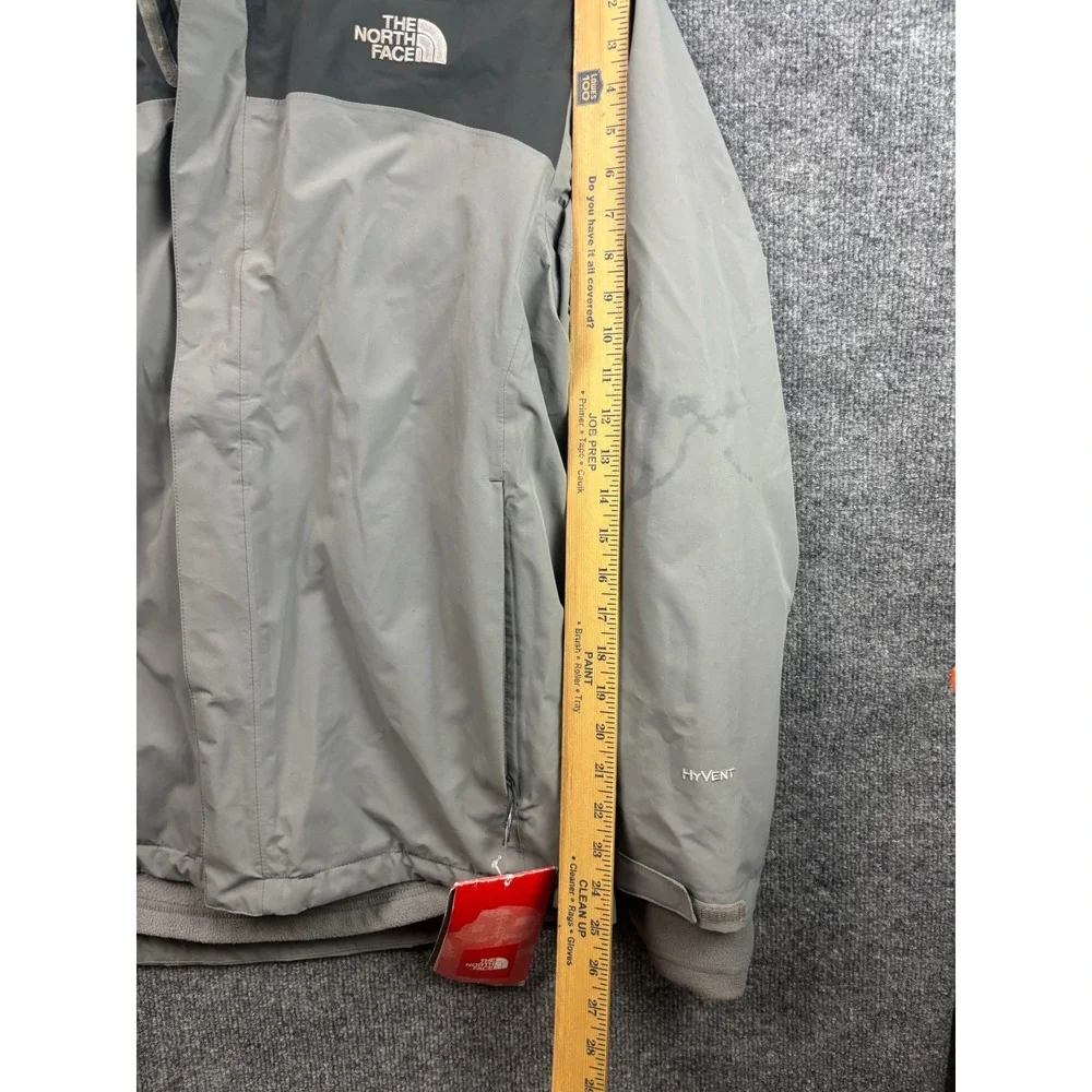 The North Face Anden Triclimate Jacket Mens Small Grey HyVent Hooded A6HEF2B-S